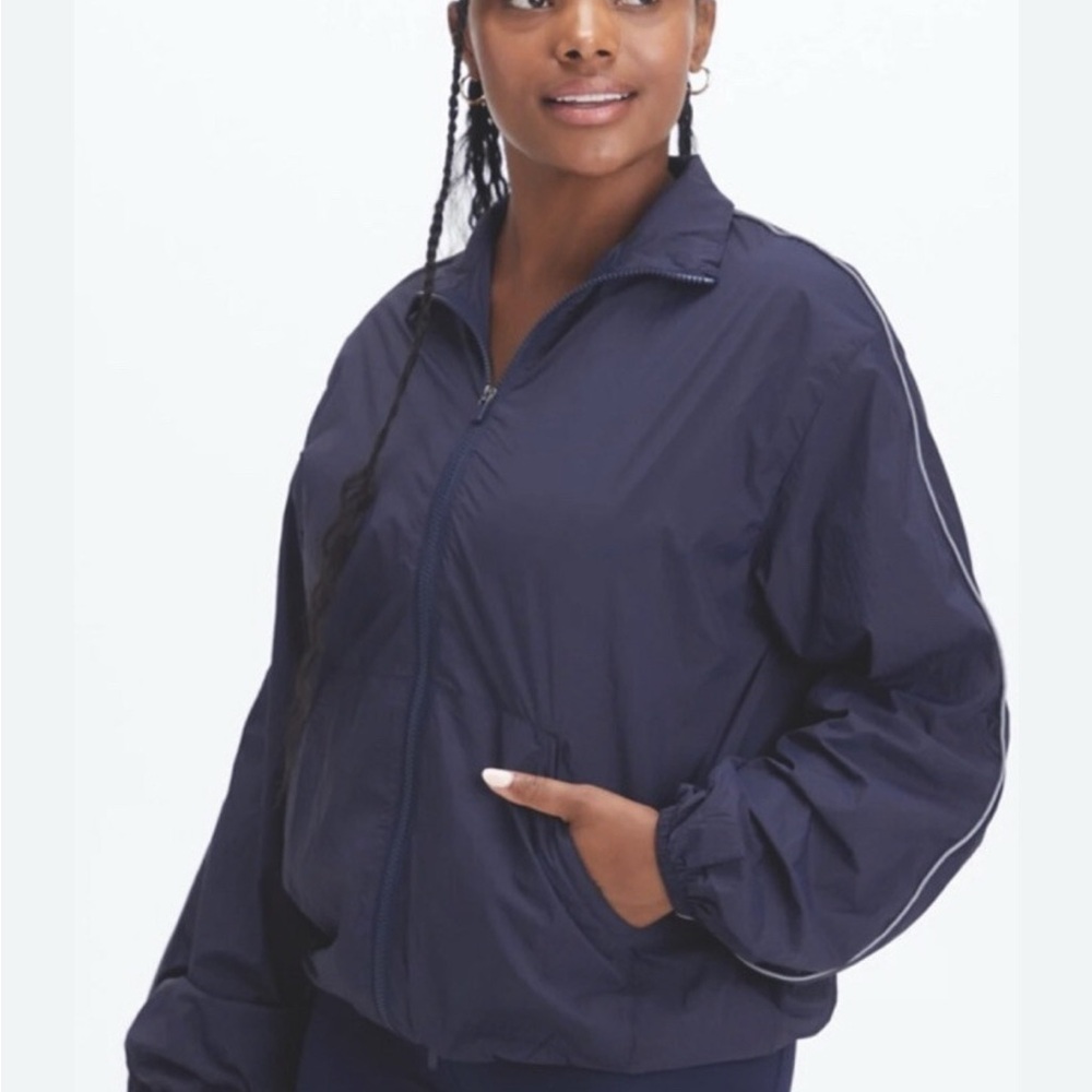 Fabletics Navy lightweight windbreaker Jacket for Women NWT XL